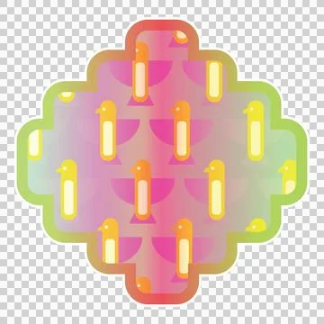 Computer graphic image of multi colored Stock Illustration