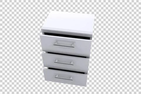 Computer graphic image of open storage compartments Illustrazione stock
