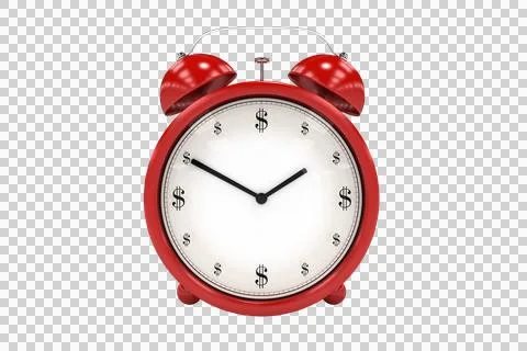 Computer graphic image of red alarmclock Stock Illustration