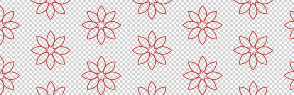 Computer graphic image of red floral pattern Stockillustratie