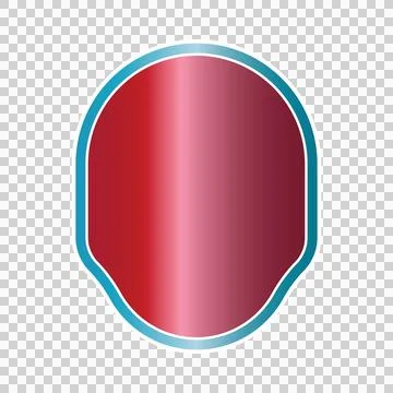 Computer graphic image of red frame with blue border Stock Photos