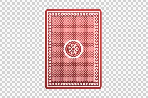 Computer graphic image of red playing card Stock Illustration