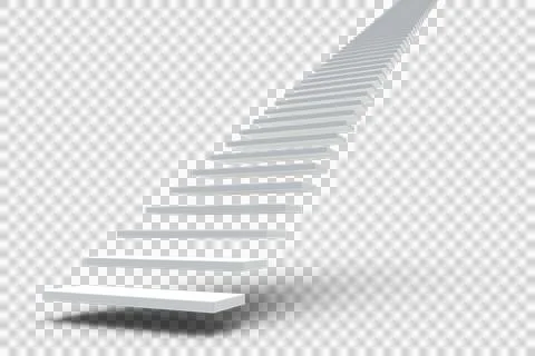 Computer graphic image of steps moving up Stock Photos