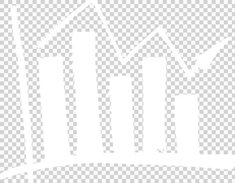 Computer graphic image of white bar graph Illustrazione stock