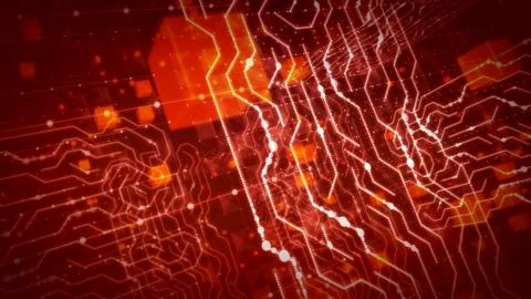 A computer graphics 3d illustration of a global motherboard keeping electroni Stock Illustration