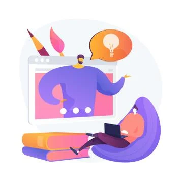 Computer graphics advices and tips watching vector concept metaphor. Stock Illustration