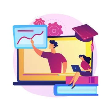 Computer graphics advices and tips watching vector concept metaphor. Stock Illustration