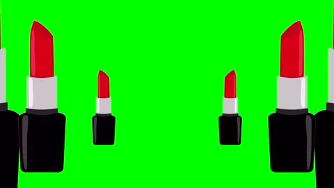 Computer graphics animation of a tube of red lipstick zooming tunnel in on a Stock Footage 246826366