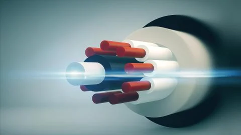 Computer graphics cable. Technology background Illustrazione stock