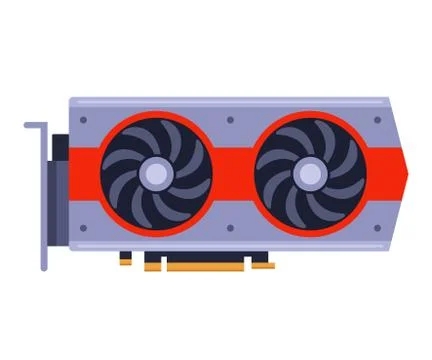 Computer graphics card for good games. 스톡 일러스트