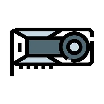 Computer graphics card hardware component icon Illustrazione stock