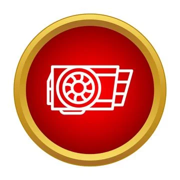 Computer graphics card icon illustrating gaming hardware Illustrazione stock