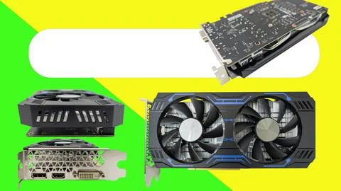 Computer graphics card to increase graphics performance in games- Foto stock