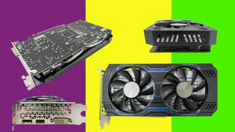 Computer graphics card to increase graphics performance in games- Foto stock