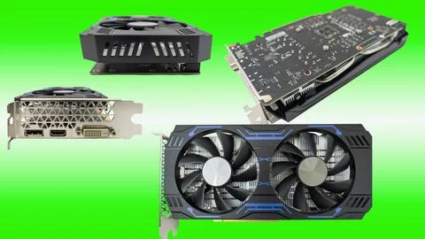 Computer graphics card to increase graphics performance in games- Foto stock