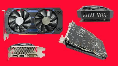 Computer graphics card to increase graphics performance in games- Stock Photos