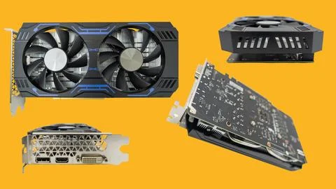 Computer graphics card to increase graphics performance in games- Foto stock