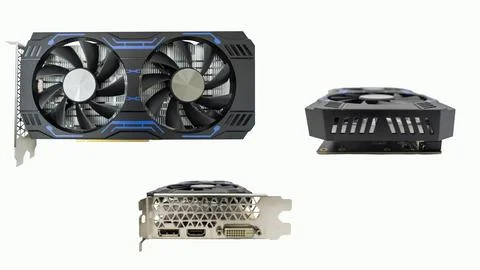 Computer graphics card to increase graphics performance in games- Foto stock