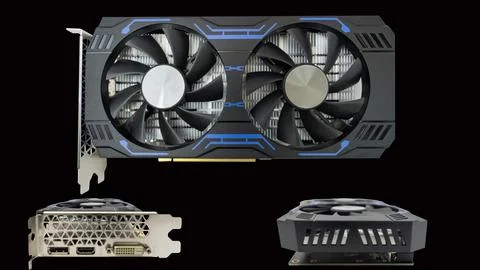 Computer graphics card to increase graphics performance in games- Foto stock
