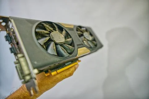 Computer graphics card to increase graphics performance in games Foto stock