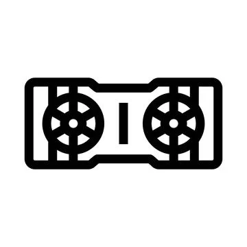 Computer graphics card line icon representing gaming technology イラスト素材