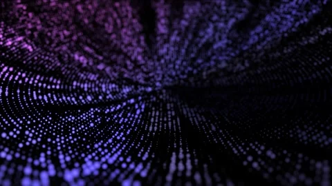 Computer graphics. The digital background of bright lilac dots arranged in Stock Footage 243663409