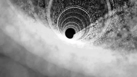 Computer graphics movement inside a pipe that grows in a spiral. The walls of th Stock Footage 232988379