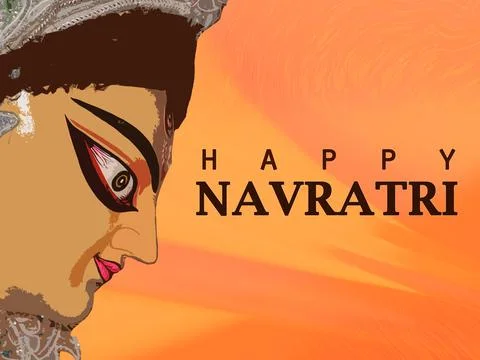 Computer graphics of Navratri Stock Illustration