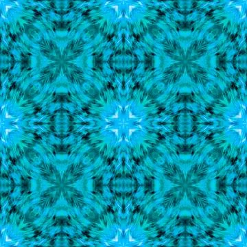 Computer graphics, pattern - kaleidoscope, seamless surreal magical texture i Illustrazione stock