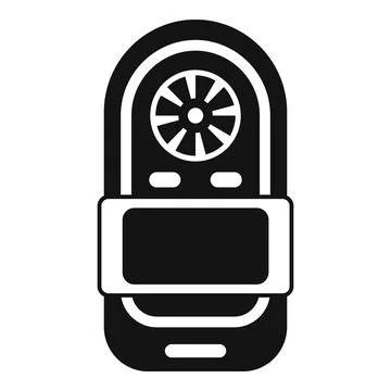 Computer graphics processing unit icon component Stock Illustration