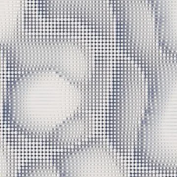 Computer graphics representing a dense grid of white volumetric capsules Stock Illustration