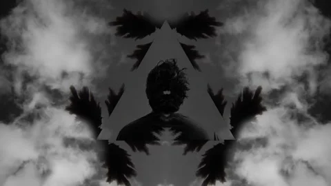 Computer graphics. Silhouette portrait o... | Stock Video | Pond5