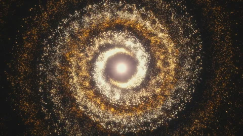 Computer graphics spiral tunnel of luminous particles Stock Footage 246350815
