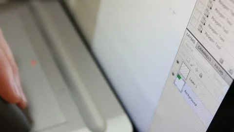 Computer graphics with touch pen Video stock 11262470