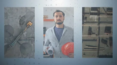 Computer graphics on a unifying background of three windows. In the first earthw Stock Footage 232989510