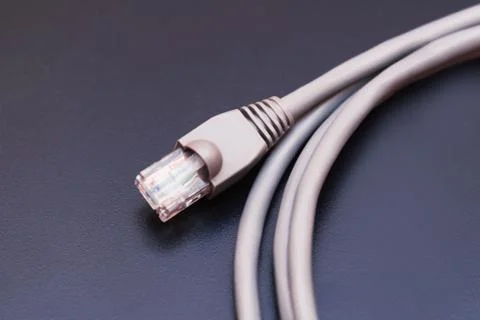 Computer gray wires Foto stock