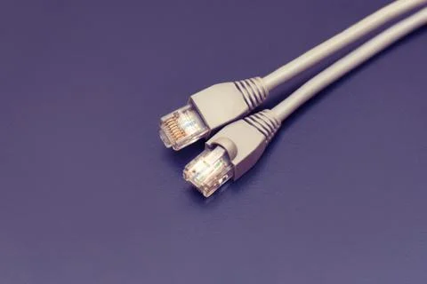 Computer gray wires Stock Photos