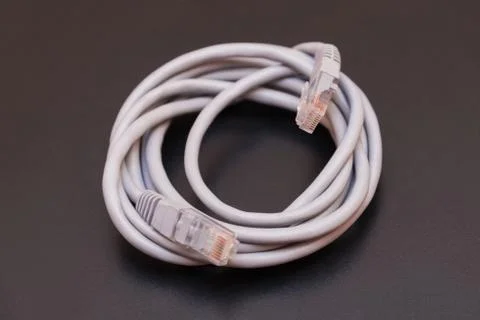 Computer gray wires Stock Photos