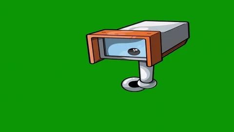 Computer green background sitting top surface camera green screen animated Stock Footage 314063895