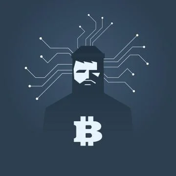 Computer hacker and ransomware vector concept. Criminal hacking, data theft and Stockillustratie