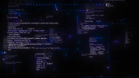 Computer hacker blue code strings drag and drop overlay Stock Footage 246888025
