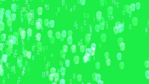 Computer Hacker Computer Virus Attack Display Green Screen 動画素材 303388680