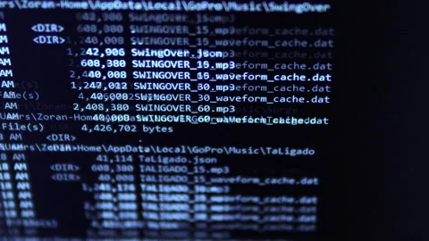 Computer hacker encrypting file directory data, Crypto jacking concept Stockbeeldmateriaal 150983489