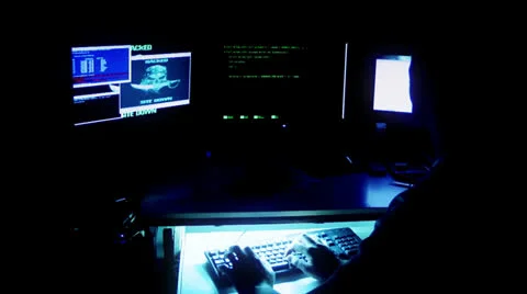 Computer hacker Stock Footage 23345005