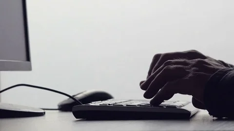 Computer hacker hacking network Stock Footage