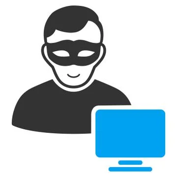 Computer Hacker Icon Stock Illustration