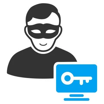 Computer Hacker Icon Stock Illustration
