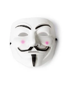 Computer hacker mask Computer hacker mask isolated on white background Cop... Stock Photos