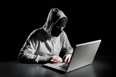 A computer hacker Stock Photos