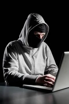 A computer hacker Stock Photos